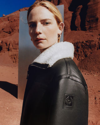 Aspen coat in Black/Cream.